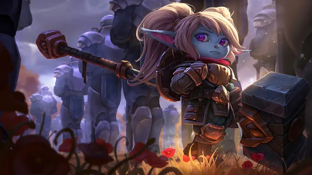 Шпалери Knight 'Poppy' Splash Art - League of Legends (LOL) 4K