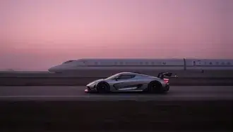 koenigsegg jesko racing the shinkansen stahnout