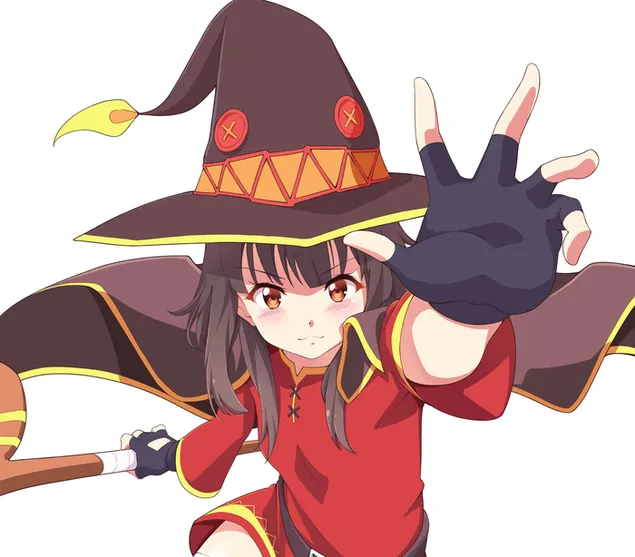 KonoSuba: Berkat Tuhan di Dunia yang Hebat ini! - Ahli Sihir Megumin Gerbang Klan Syaitan Crimson HD kertas dinding