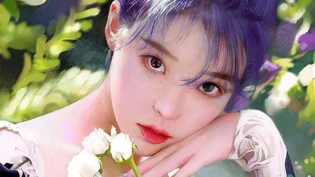 Korean Actress 'IU' (Lee Ji-eun) Portrait Art download