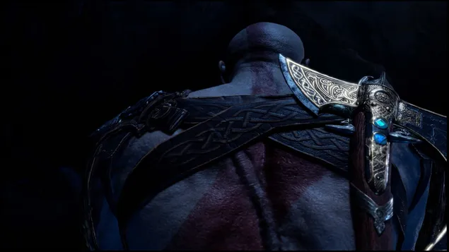 Kratos, dewa perang, permainan, hd, karya seni, artis, seni digital unduhan