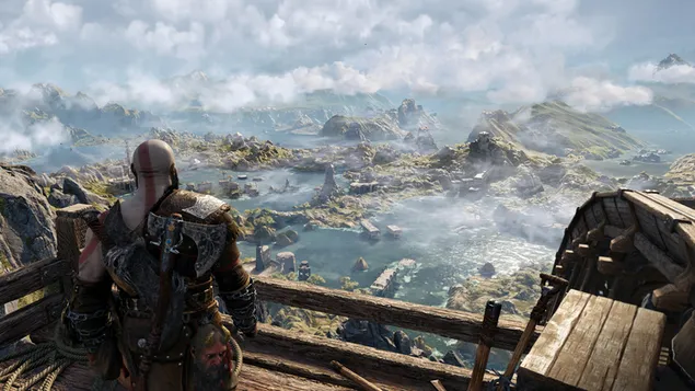 Kratos | God of War: Ragnarok (videogame) 4K achtergrond