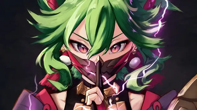 Kuki Shinobu (Fanart) - Genshin Impact (Anime Video Game) 4K 壁紙