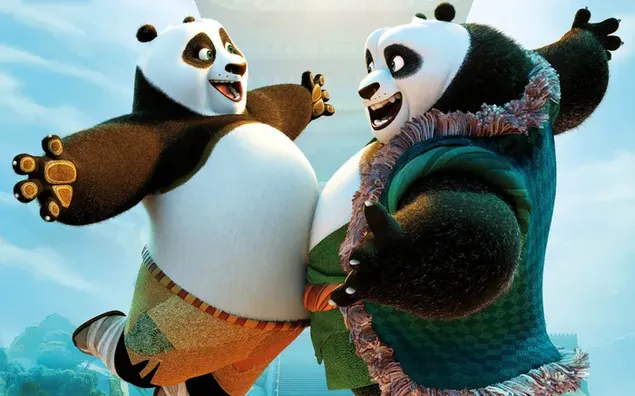 Kung Fu Panda serie de películas animadas padre e hijo panda diversión