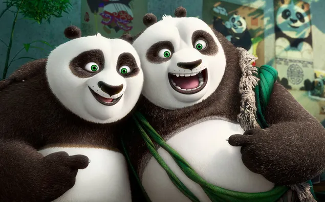 Kung fu panda película papá panda e hijo panda po