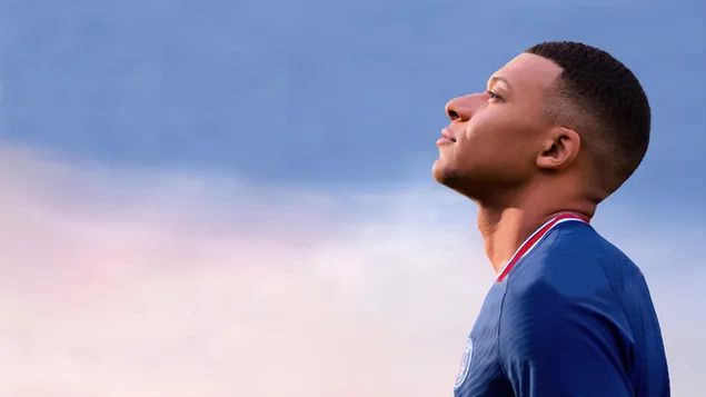 Kylian Mbappe - FIFA 22 (voetbalvideospel) 4K achtergrond
