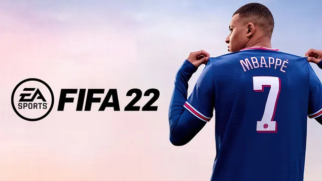 Kylian Mbappé - FIFA 22 (videogame) 4K achtergrond