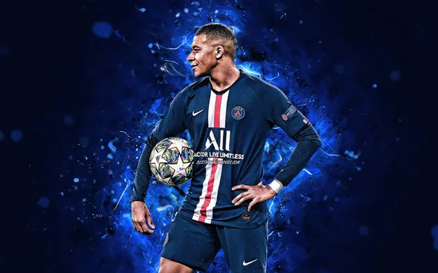 Kylian mbappe, young player of France national team and Paris Saint-Germain team 4K wallpaper