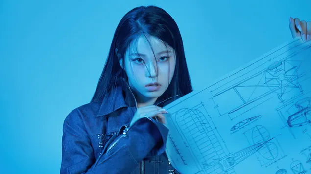 Kyujin من NMIXX (فرقة Kpop) في Love Me Like This MV Shoot (ألبوم Expergo) 4K خلفية