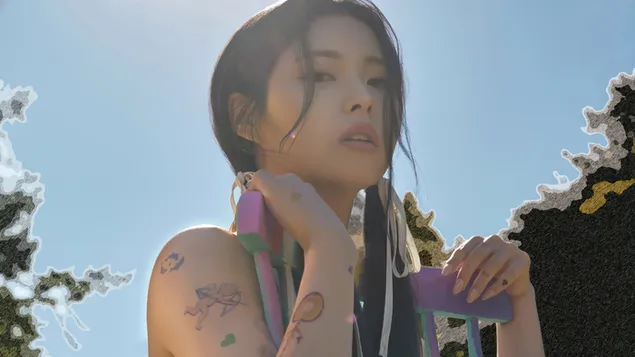 Kyujin من NMIXX (فرقة Kpop) - أحبني مثل هذا التصوير MV 4K خلفية