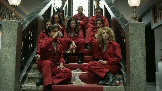 La Casa de Papel - Banduan di Tangga HD kertas dinding