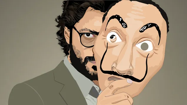 La casa de papel profesor mask 4K kertas dinding