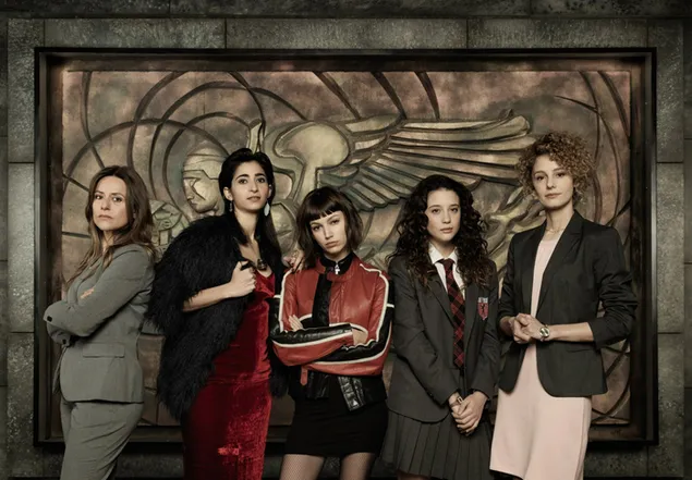 La casa de papel vomen players 2K kertas dinding