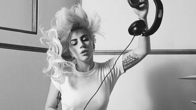 Lady Gaga | American Singer (Monochrome BG)