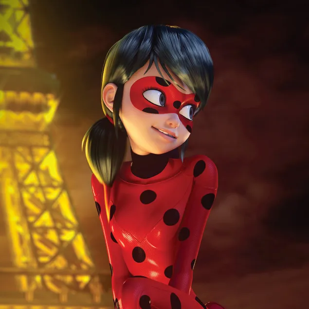 Páipéar balla Ladybug agus Cat noir dúisigh seánra ceoil scannán beoite carachtar marinette dupain2K