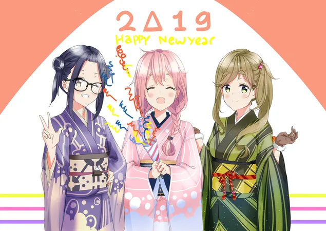 แคมป์สบายๆ - Chiaki Oogaki, Nadeshiko Kagamihara & Aoi Inuyama 2K วอลเปเปอร์