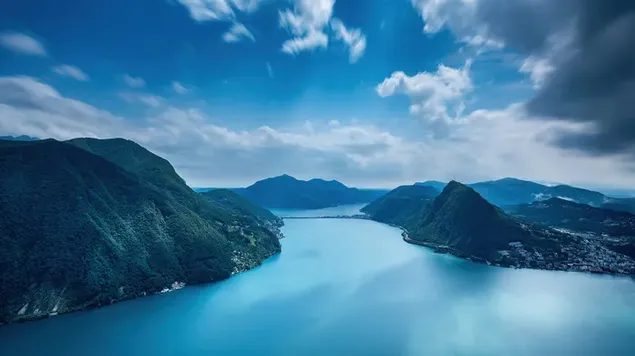 Lake lugano, Switzerland 4K wallpaper