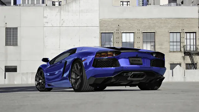 Lamborghini aventador lp740 4 blau