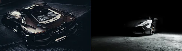 Lamborghini donkere dual hd-monitor
