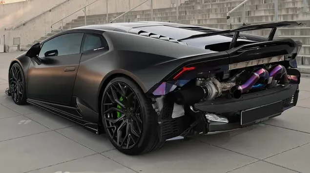 Lamborghini Huracan evo with black rims