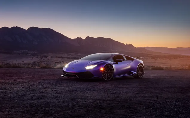 Lamborghini huracan purple 4K wallpaper download