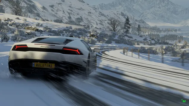 Lamborghini Huracan Snow Drift download