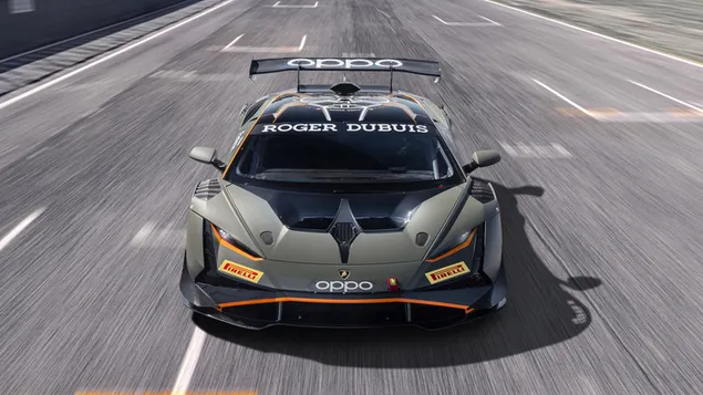 Lamborghini Huracan Super Trofeo EVO2 2022 vista frontal 4K fondo de pantalla