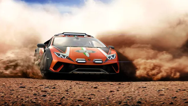 Lamborghini edición deportiva a la deriva 4K fondo de pantalla