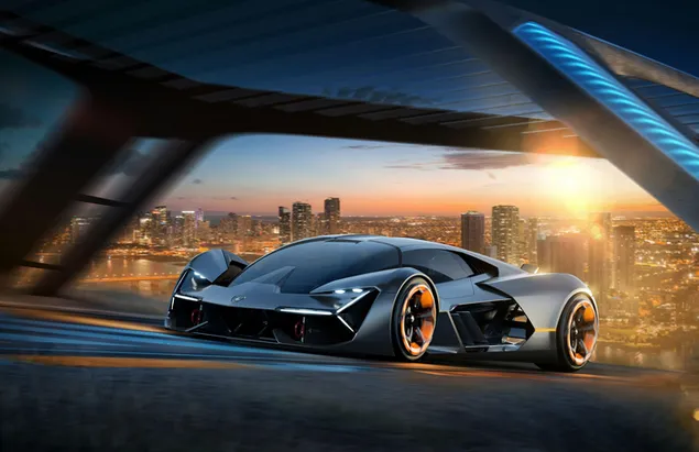 lamborghini terzo millennio med sorte, oransje stalhjul nedlasting