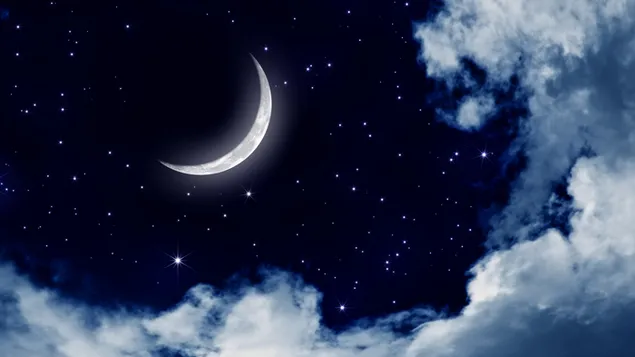Langit malam dan bulan unduhan