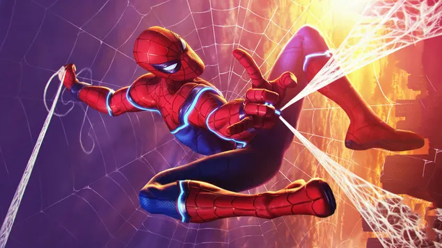 Lanzamiento de la telaraña de Spiderman