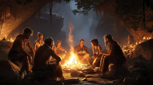 suur ruhm varaseid inimesi vestleb koopatule umber allalaadimine