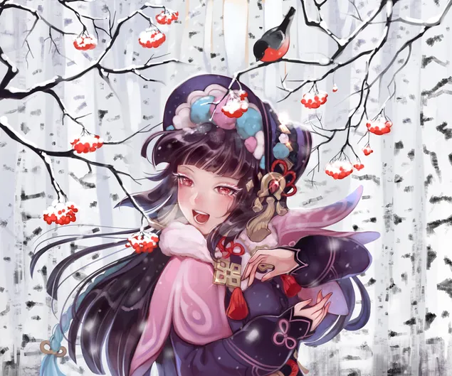 Yun Jin nevető festménye (Ganshin Impact) 2K háttérkép