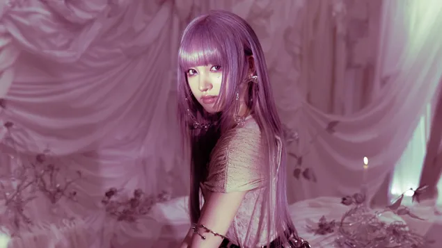 'liz' lavender-haired o ive - accendio mv shoot ioslodail