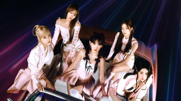 LE SSERAFIM כל החברים - Perfect Night MV Shoot 4K טפט