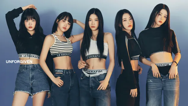 LE SSERAFIM כל החברים - Unforgiven MV (Dewy Sage Vers.) Shoot 4K טפט