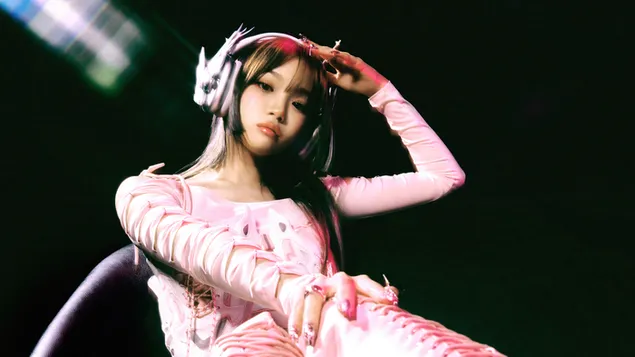 le sserafim's  chaewon for perfect night mv shoot download