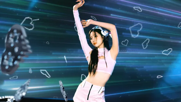 LE SSERAFIM's Kazuha | Perfect Night MV Shoot 4K wallpaper