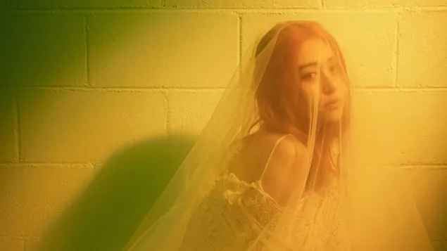 Yunjin LE SSERAFIM dalam Album Mudah (Sheer Myrrh Ver.) Shoot 4K kertas dinding