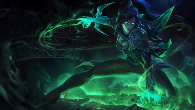 Karakter gadis anime League of Legends 4K wallpaper