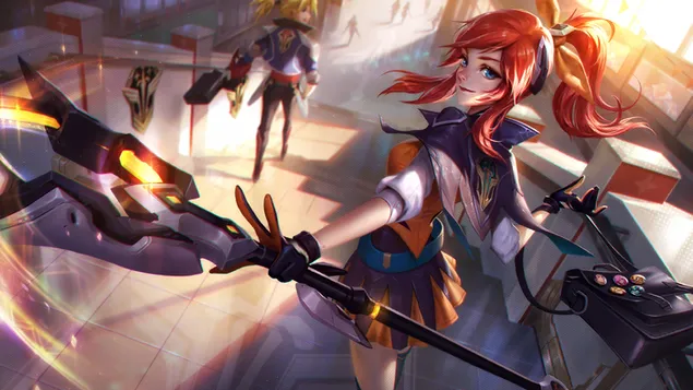 League of Legends schéin anime rout Hoer Lux 4K Tapeten