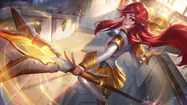 League of Legends schéin anime Redhead Lux HD Tapeten