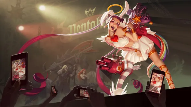 League of Legends mester Jinx 4K tapet