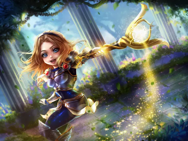 League Of Legends - Chibi Lux 2K muurpapier