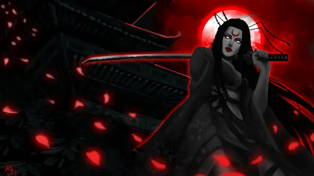 League Of Legends - ديانا بسيف كاتانا 4K خلفية