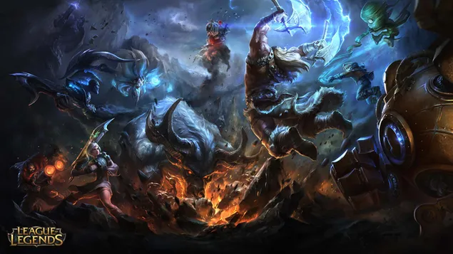League of Legends žaidimo plakatas 2K ekrano užsklanda
