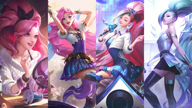 League of Legends: K/DA Seraphine (All Out Splash Arts) 8K טפט