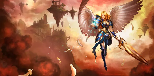 League Of Legends - Kayle 4K fons de pantalla