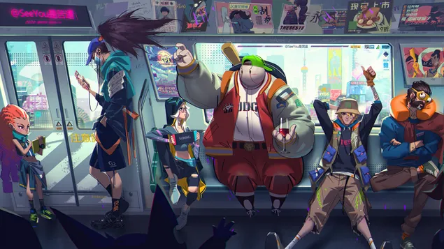 League of Legends (LOL) - Battle Champions (Cartoon FA) 4K achtergrond