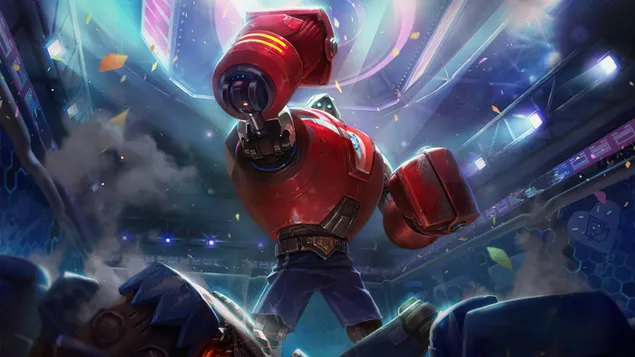 league of legends (lol) - 'blitzcrank' boom boom splash art (wild rift) hvrd